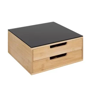 Portacápsulas 2 Cajones Black Bamboo