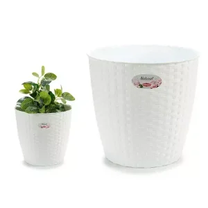 Maceta Plástico Redondo Blanco