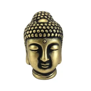 Cabeza Buda Dorada Negra