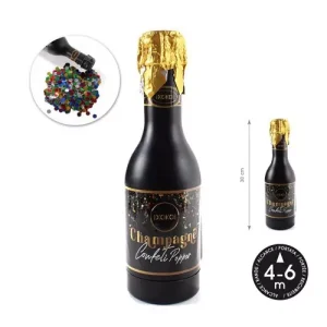 Cañón Confetti Botella Champagne 30cm