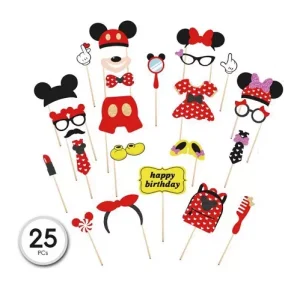 Set Photocall Ratón Rojo 25pcs