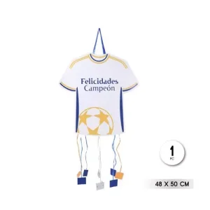 Piñata Plegable Camiseta Futbol Blanco