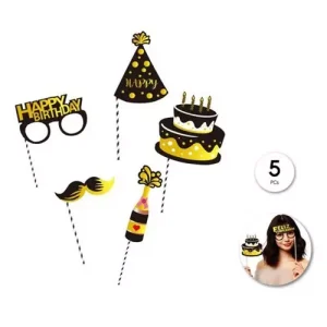 Set Photocall Negro Oro 5pcs