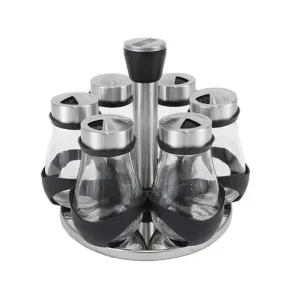 Set 6 Especieros Vidrio C/Soporte