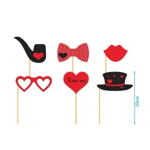 Complementos Photocall Corazón 6pcs