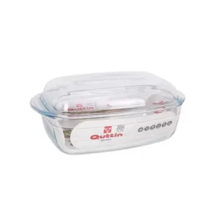 Cacerola Vidrio Rectangular C/Tapa 4.4L