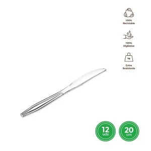 Cuchillo Alta Calidad Reutilizable Transparente 20CM