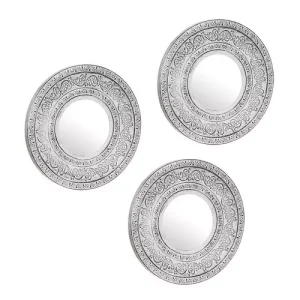 Juego de 3 Espejos Pared Blanco