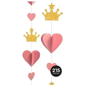 Guirnalda Techo 3D Rosa Pastel