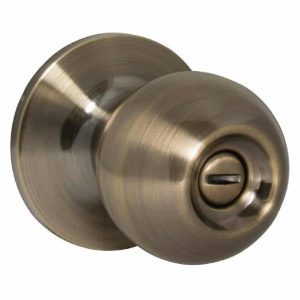 Pomo Cilindrico Bola Baño Laton Antiguo Prolok 18POP