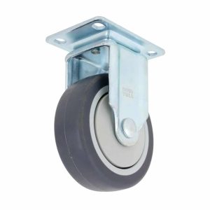 Rodaja De Hule TermoplãStico Gris Fija Con Placa 4″ ZF5087