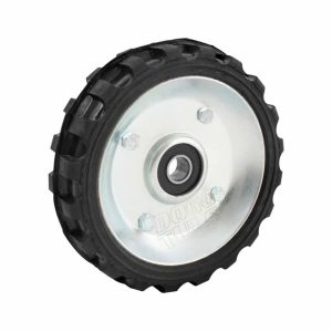 Rueda De Hule Para Diablito 4″ Con Balero Sencillo Y Diametro De Flecha 17MM RD5002