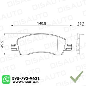Pastillas de Freno (Delanteras) Fiat Argo PULSE 2021-2024, TREKKING 1.3L 2022