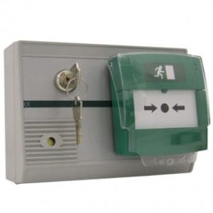 Hoyles ACP100G Alarmed Emergency Release Resettable call point