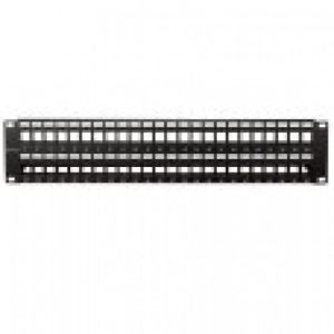 Avalon – Cat 6A 2U Unshielded Blank Patch Panel 48 Port, 19inch – ANC6AUPP-48-BL