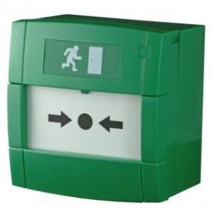 Hoyles MCP-GS-33 Resettable Triple Pole call point in Green