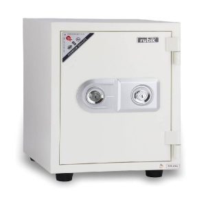Rubik – Fireproof Safe Box with Dual Key Locks, White