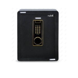 Rubik – Safe Box Digital Keypad and Key Lock, Black/Gold – RB-X45